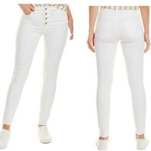 MADEWELL | NEW White 9” Mid-Rise Skinny Jeans Exposed Button Fly Women’s Size 37